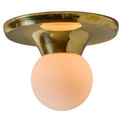 Petite 1960s Achille Castiglioni & Pier Giacomo Brass 'Light Ball' Ceiling Lamp