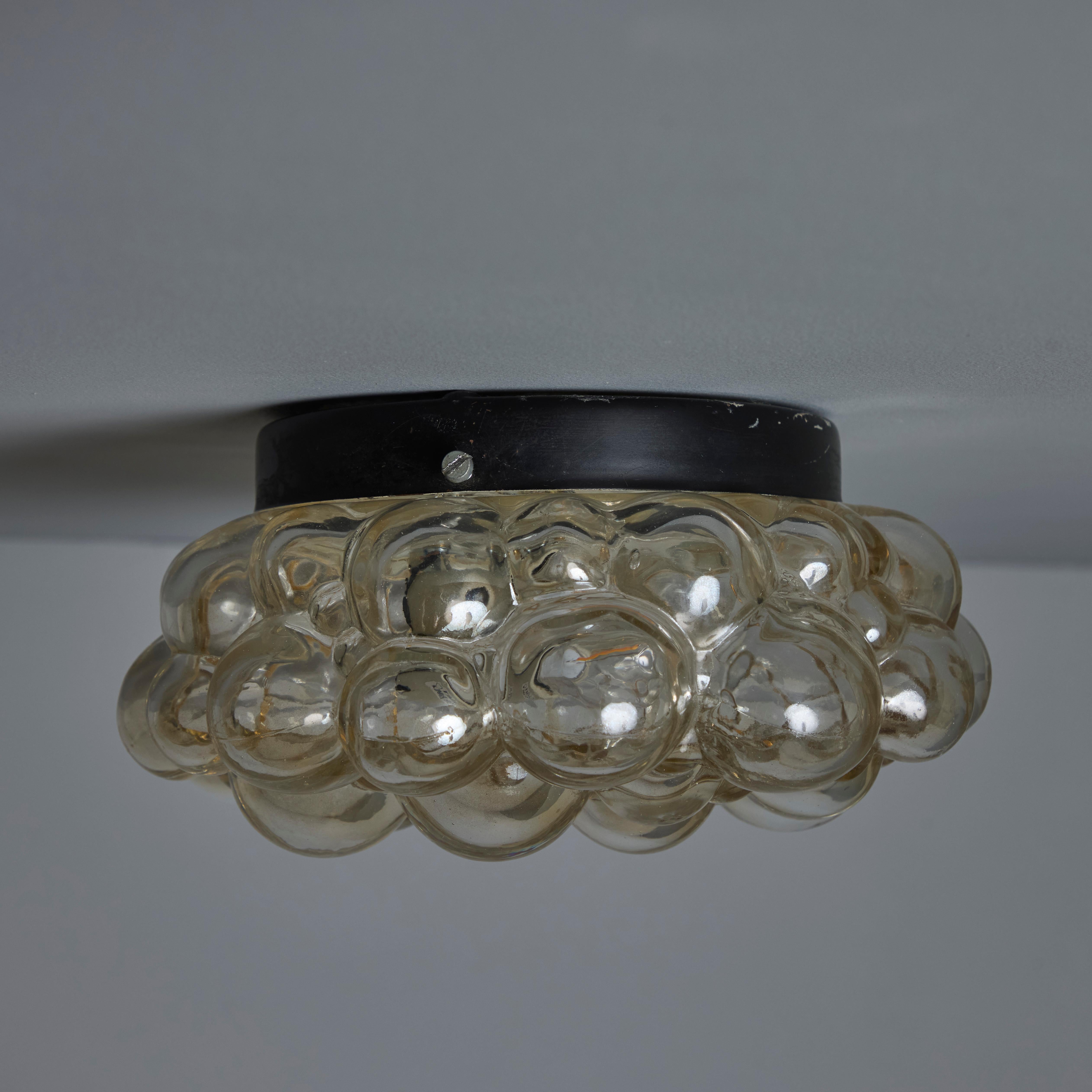 Petite 1960 Helena Tynell Amber Bubble Glass Flush Mount per Limburg in vendita 10