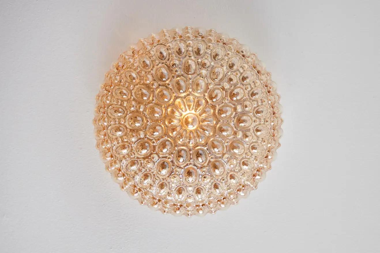 Petite 1960s Helena Tynell Bubble Glass Flush Mount for Limburg For Sale 4