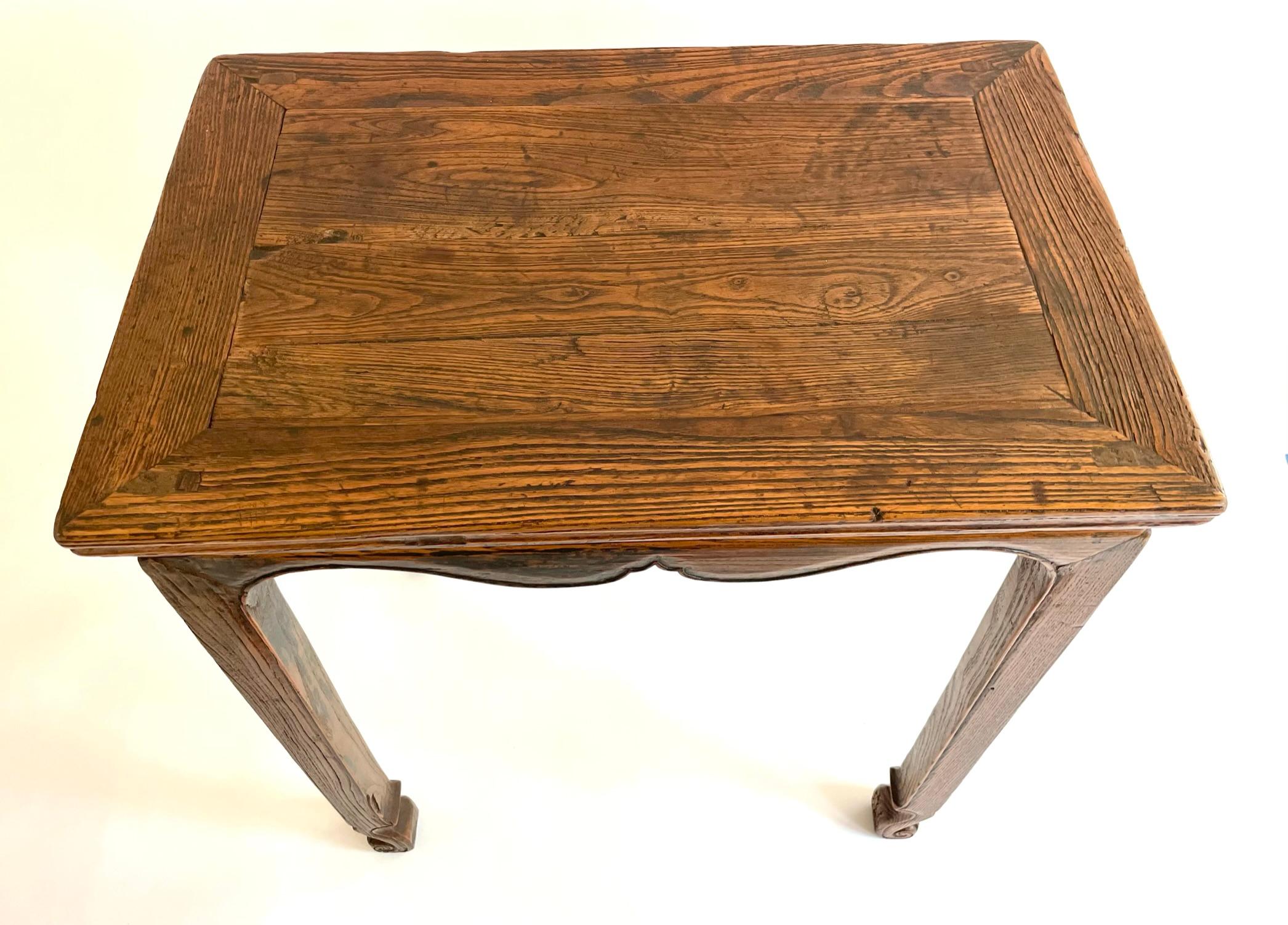 Hand-Carved Petite 19th Century Chinese Wine Table For Sale