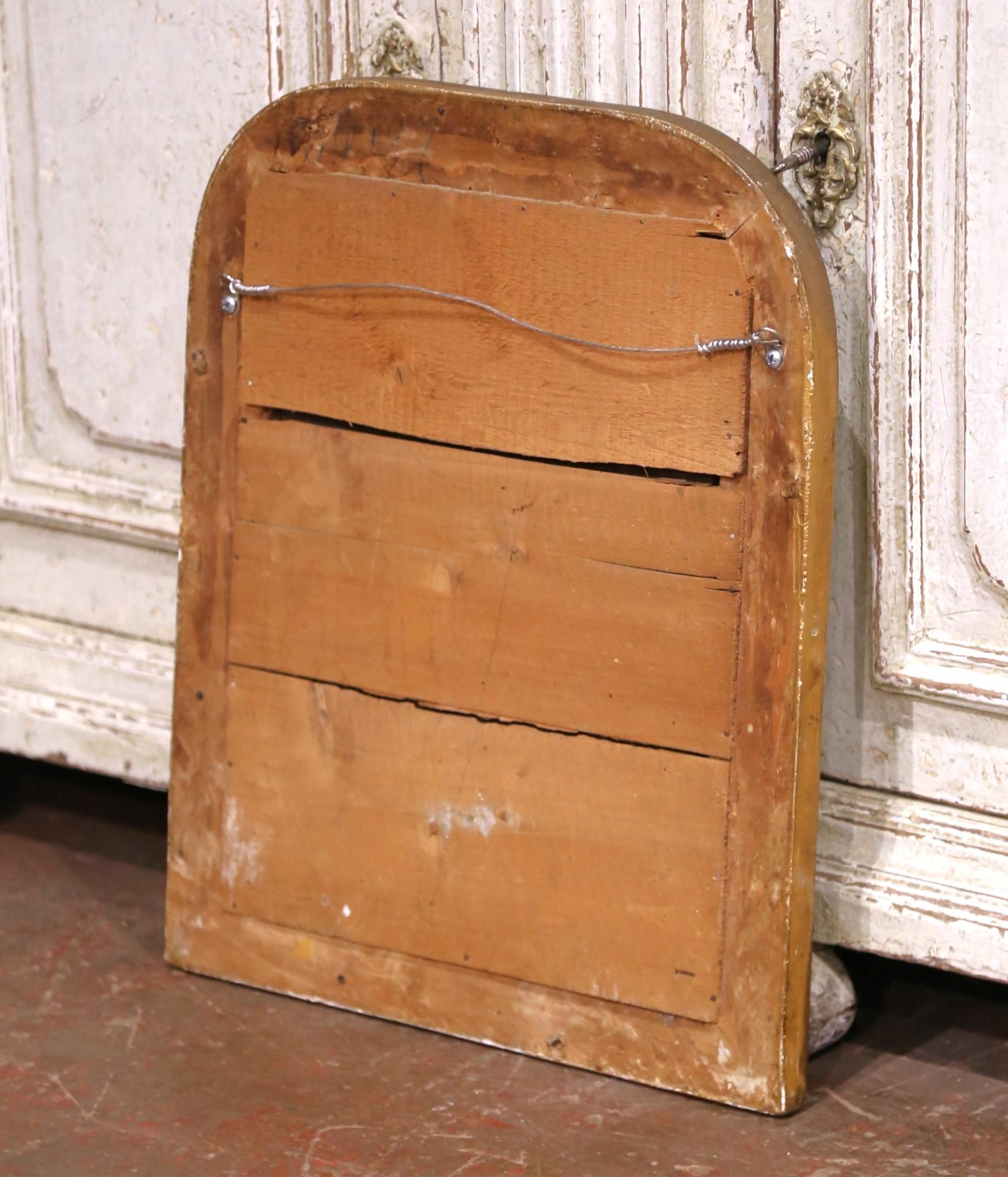Petite 19th Century French Louis Philippe Giltwood Mirror with Beaded Trim For Sale 1