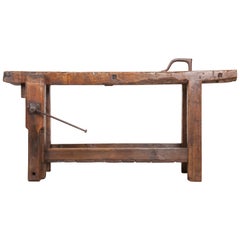 Antique Petite 19th Century French Workbench 