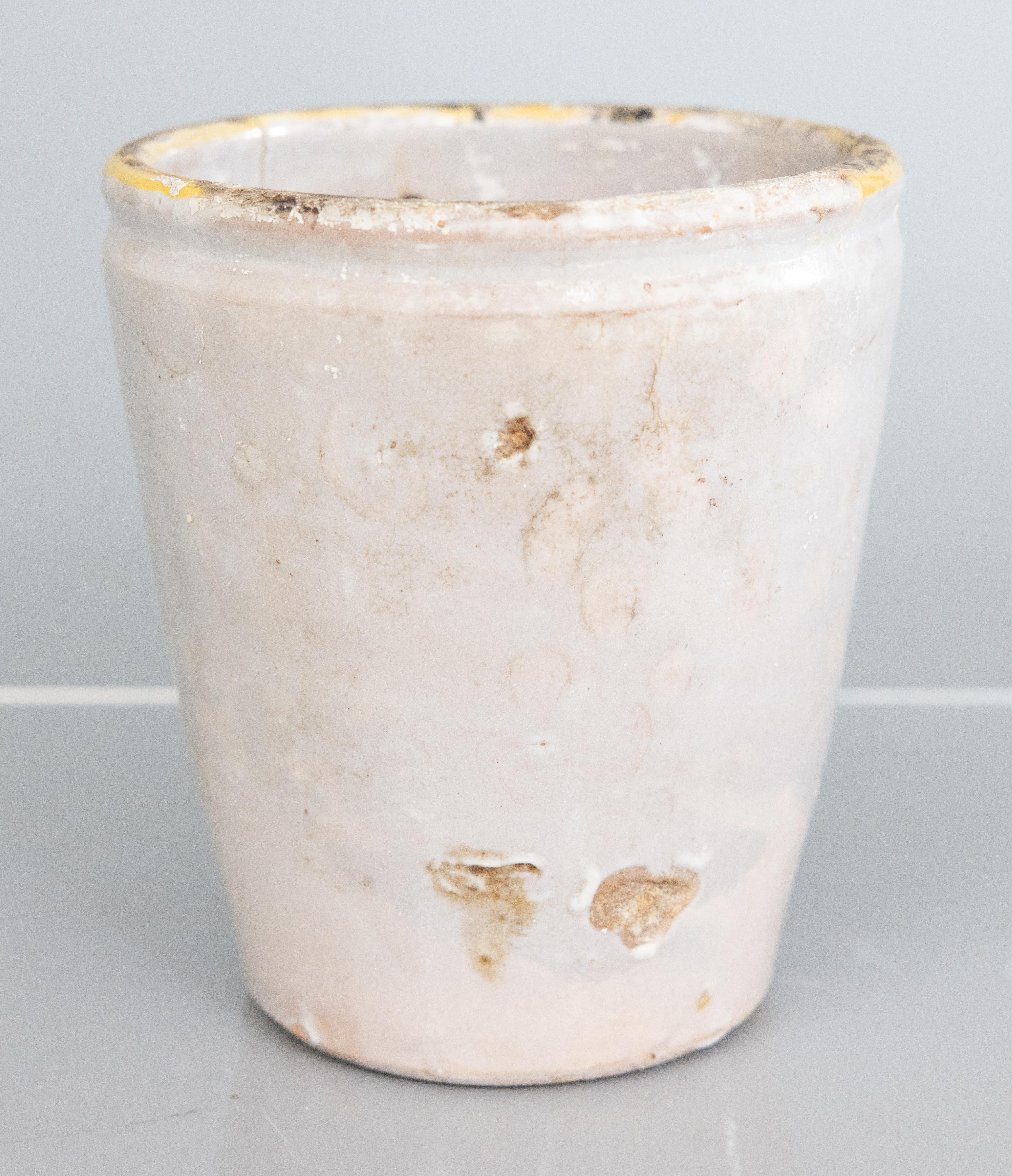 Italiano Piccolo vaso smaltato grigio del XIX secolo proveniente da Napoli in vendita
