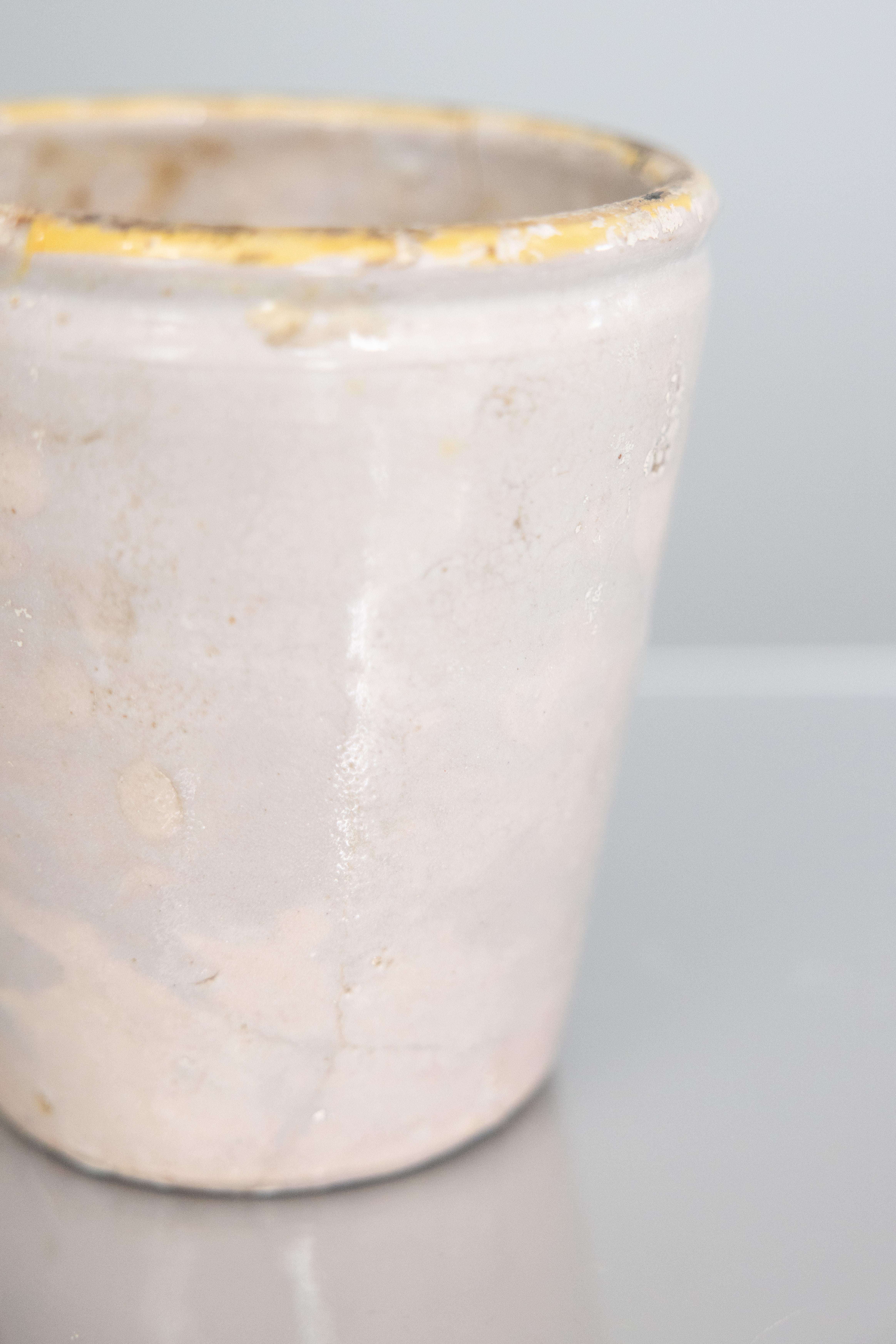 Piccolo vaso smaltato grigio del XIX secolo proveniente da Napoli In condizioni buone in vendita a Pearland, TX