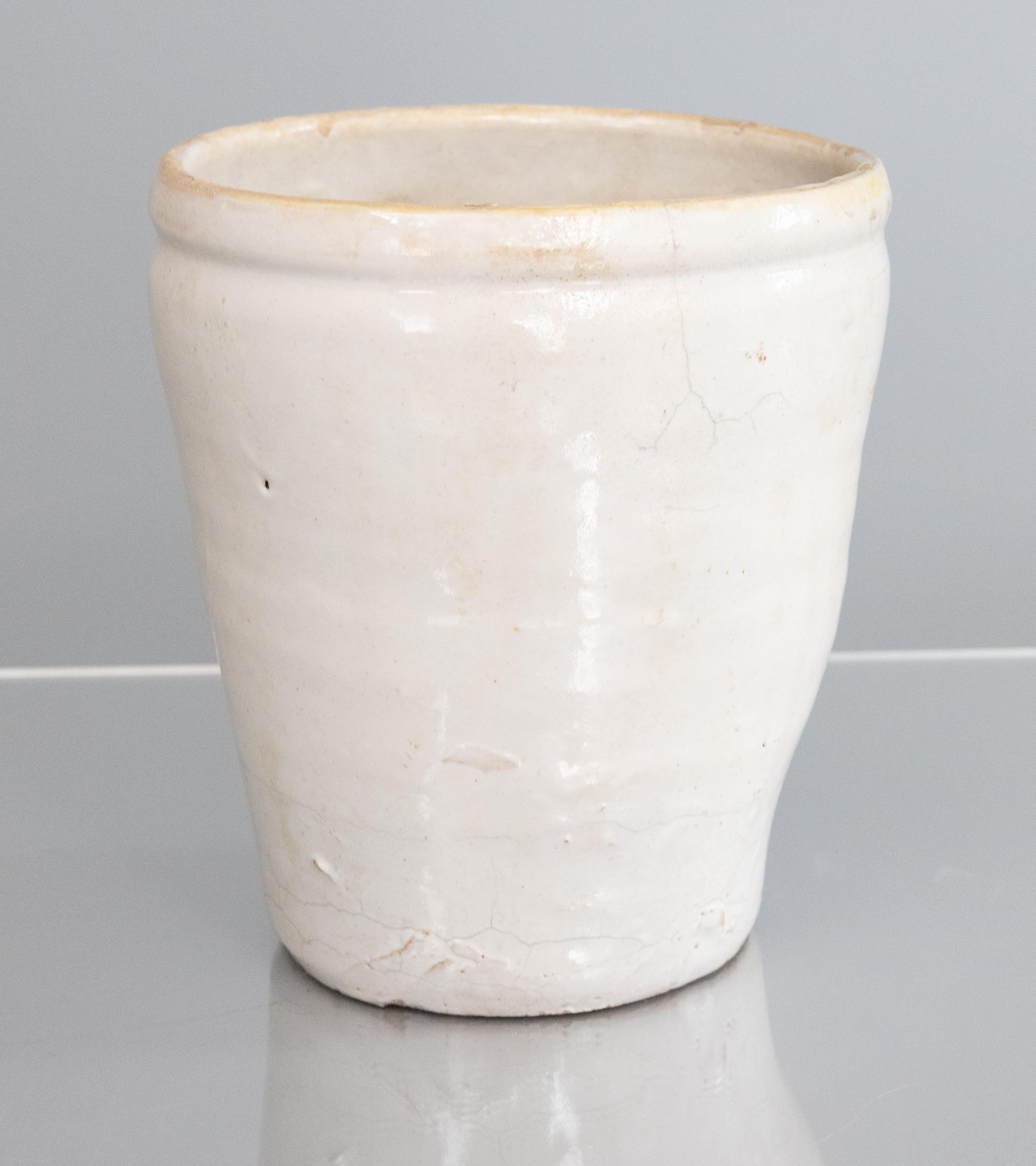 Country Petit pot émaillé gris du 19ème siècle de Naples en vente