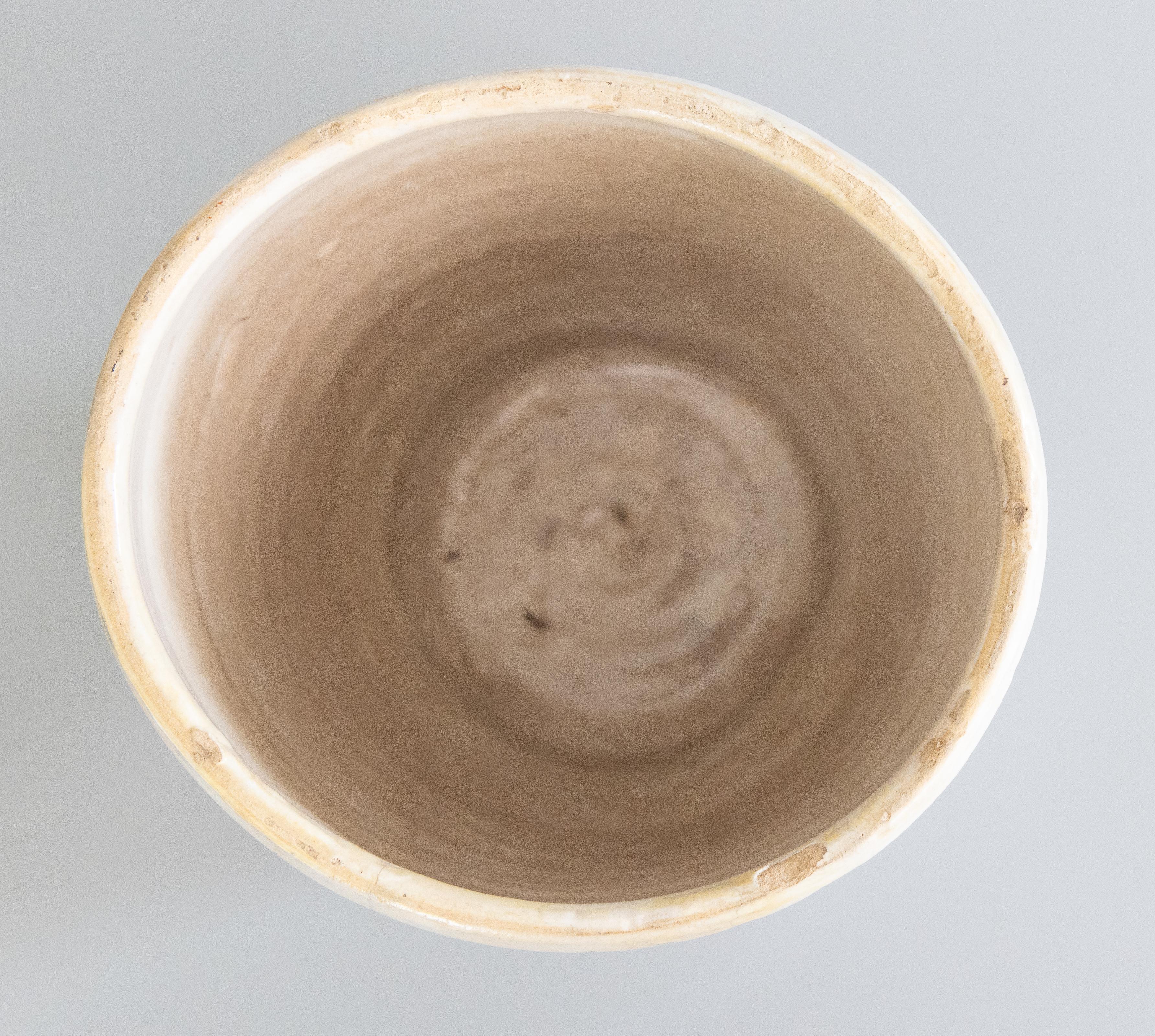 XIXe siècle Petit pot émaillé gris du 19ème siècle de Naples en vente
