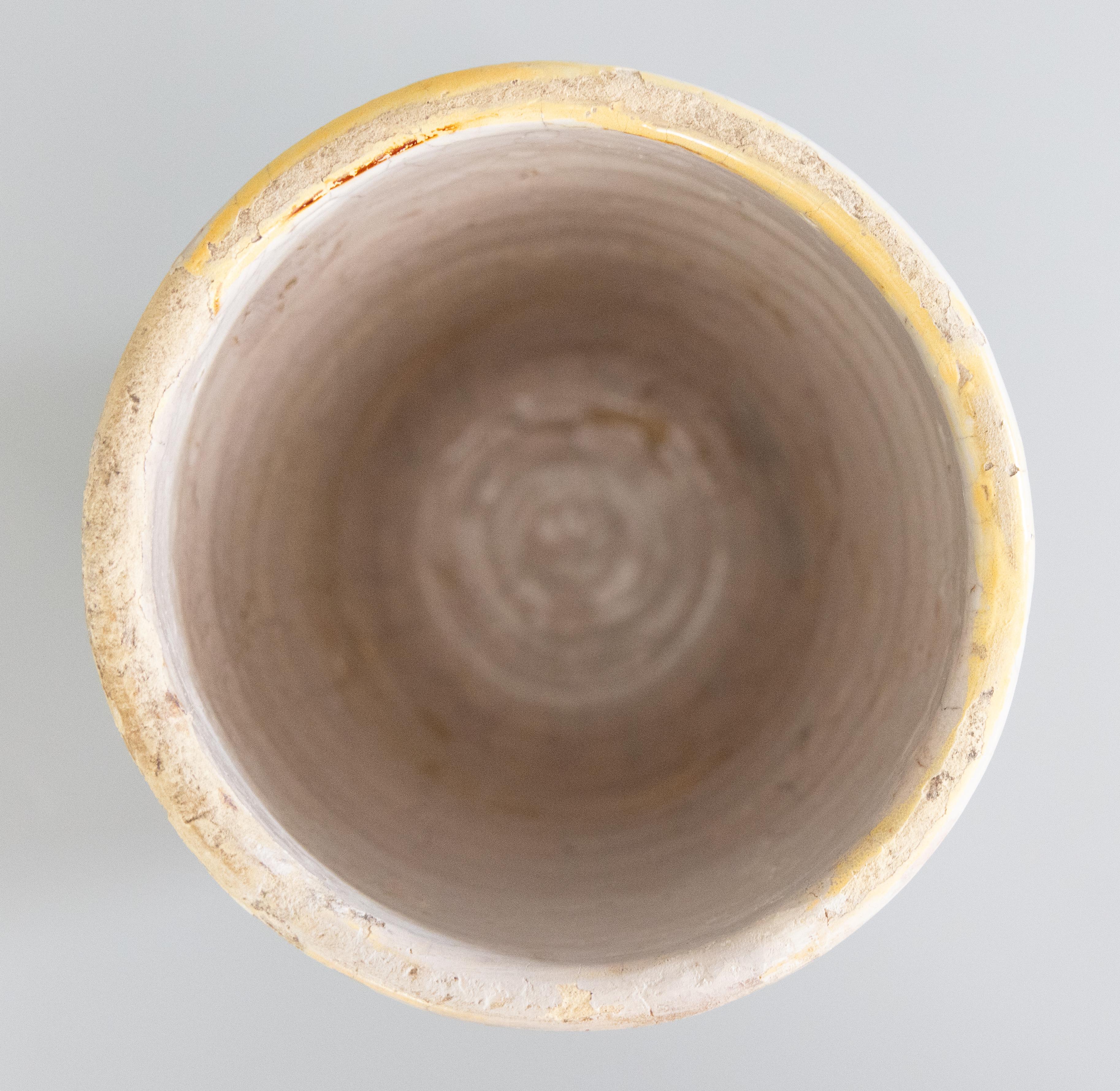 Pequeña olla esmaltada gris del siglo XIX procedente de Nápoles en venta 2