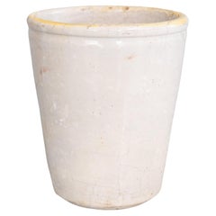 Piccolo vaso smaltato grigio del XIX secolo proveniente da Napoli