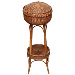 Petite 19th Century Wicker Work Stand