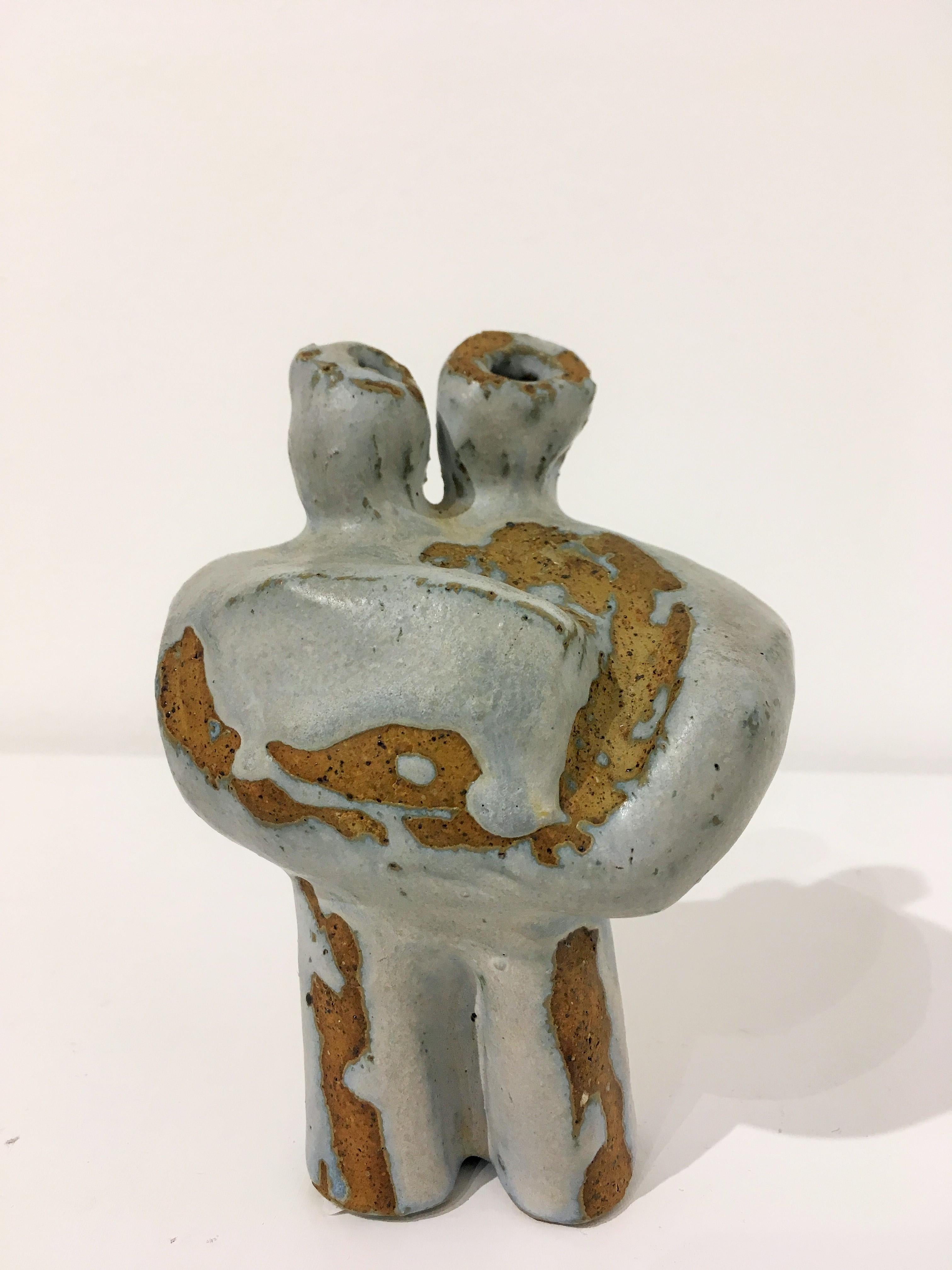 Petite Abstract Clay Sculpture In Good Condition In San Diego, CA
