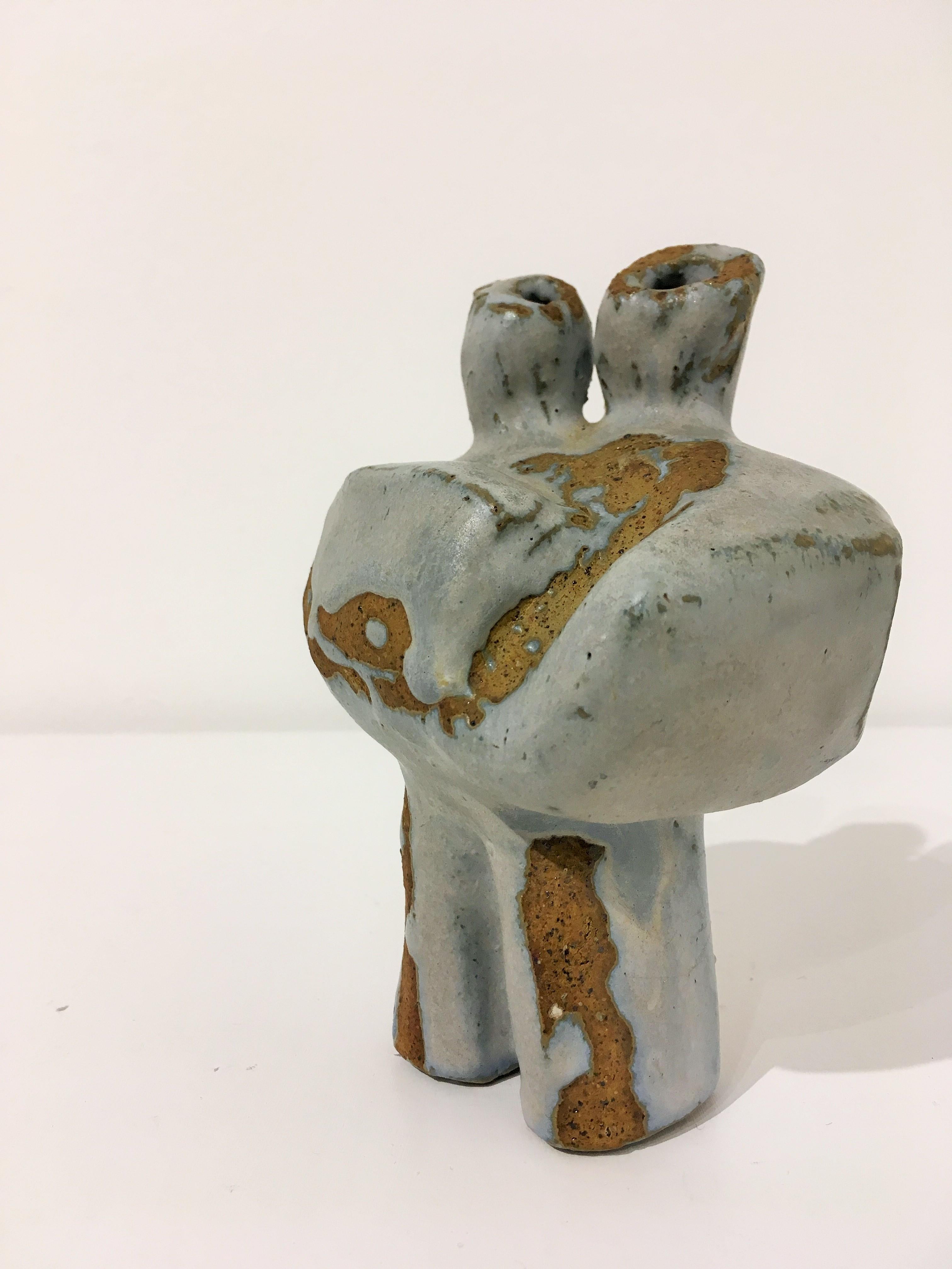 20th Century Petite Abstract Clay Sculpture
