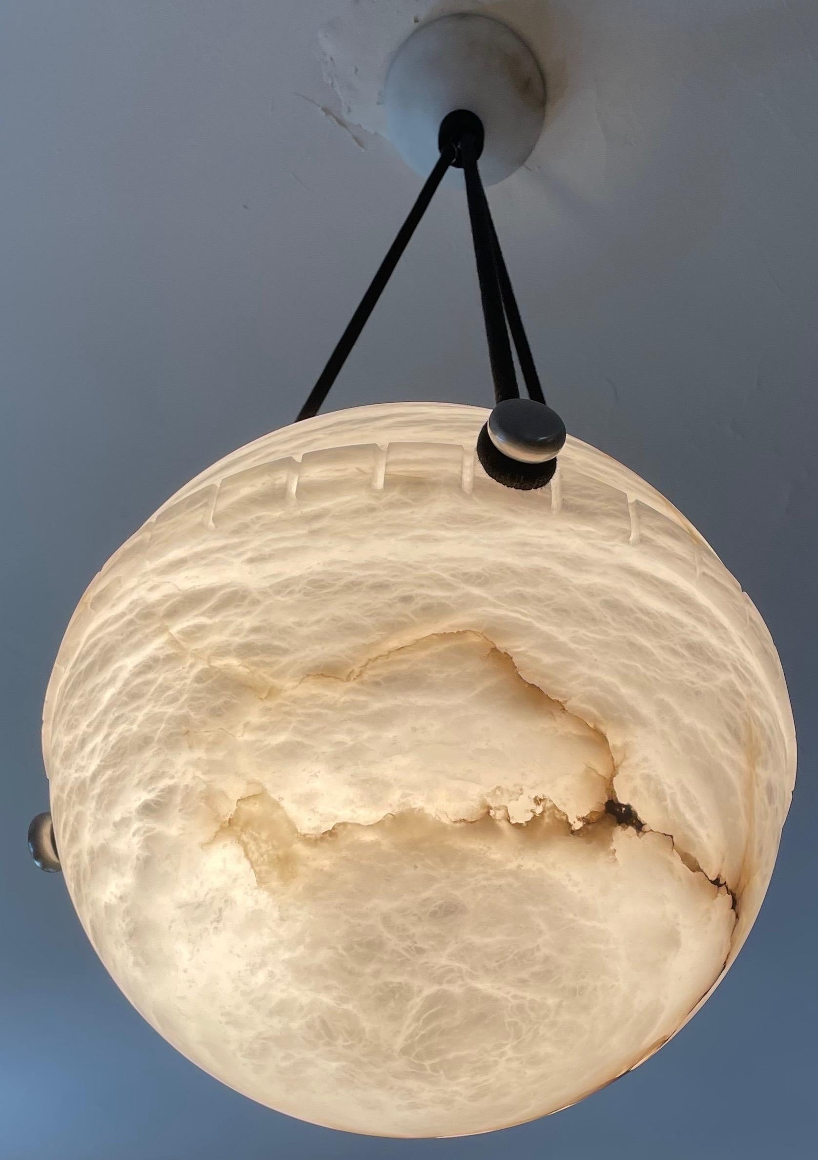 Hand-Carved Petite Alabaster Globe