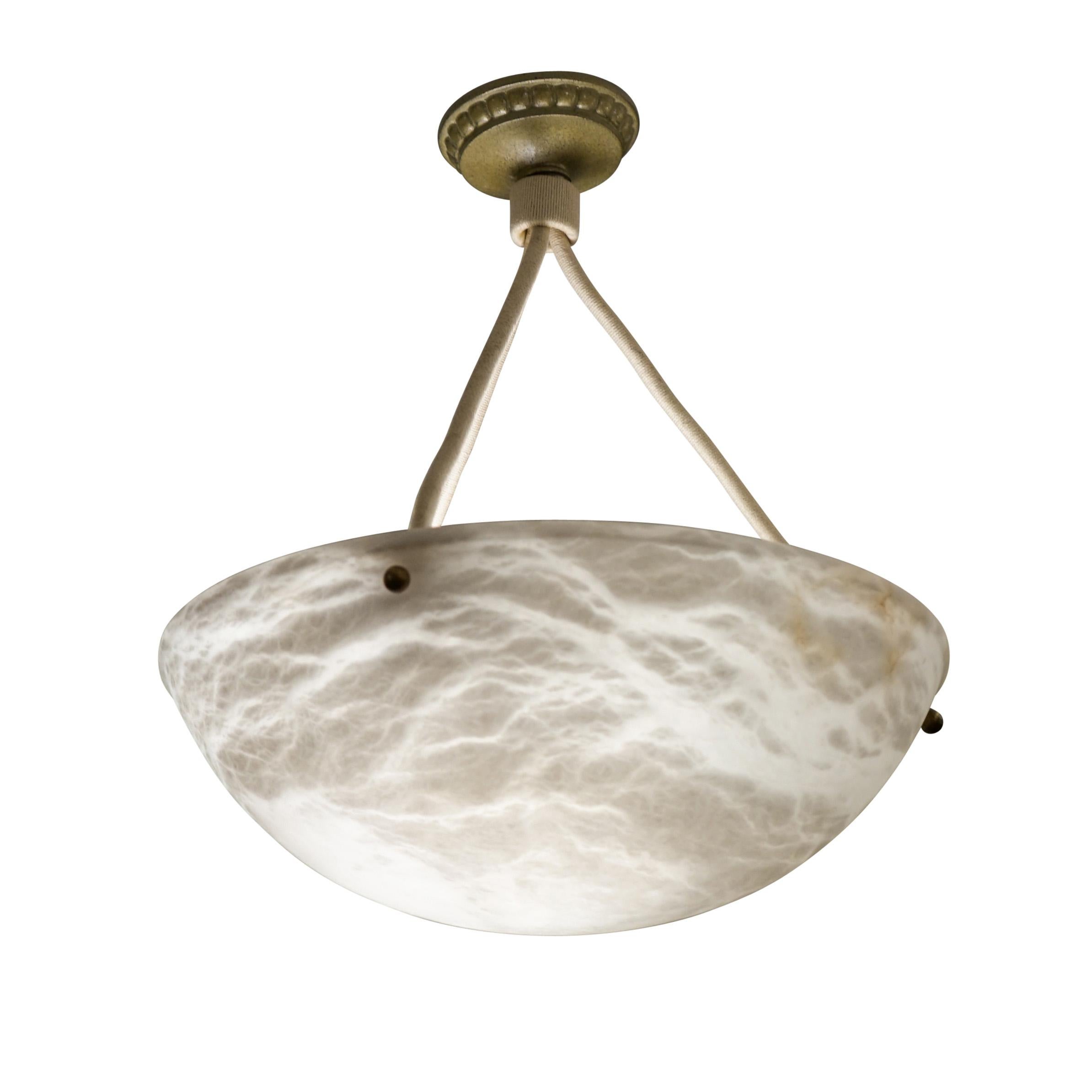 1920s alabaster pendant light