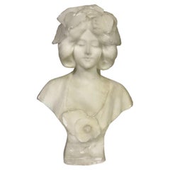 Petite Alabuster Bust of a Young Lady