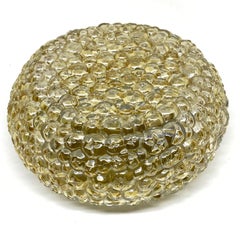 Petite Amber Bubble Glass Flush Mount Ceiling Light Massive Leuchten, Germany