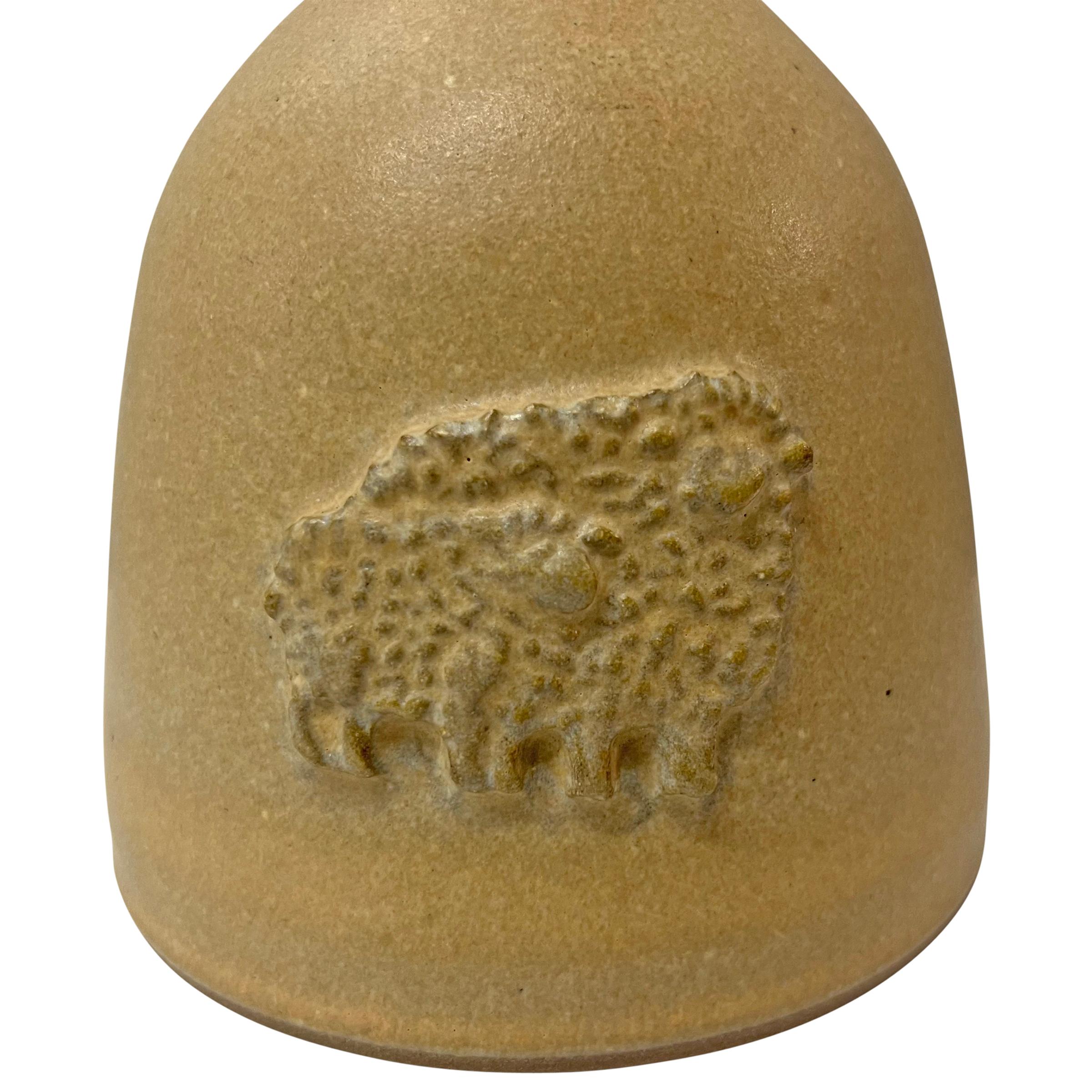 Late 20th Century Petite American Ceramic Sheep Lamp