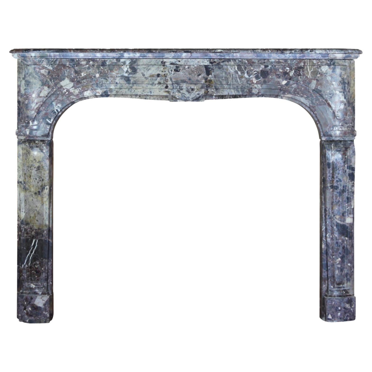 Petite and Fine European Antique Fireplace Surround for Timeless Interior