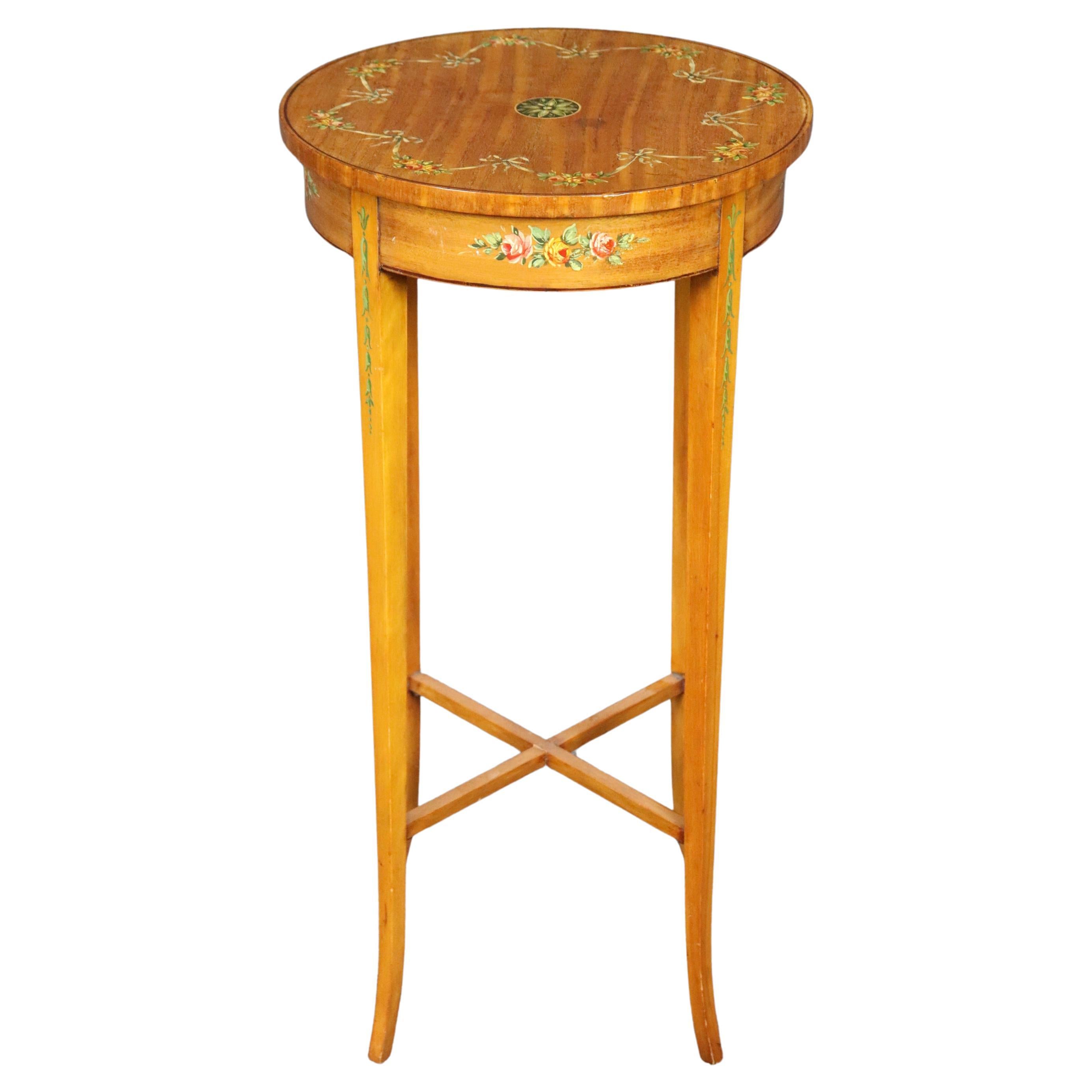 Petite Antique 19th Century English Adams Style Accent Table By Gillow & Co For Sale