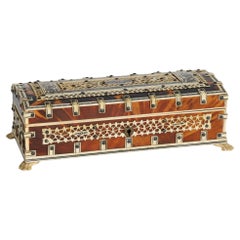 Petite Antique Anglo Indian Bone and Tortoise Box