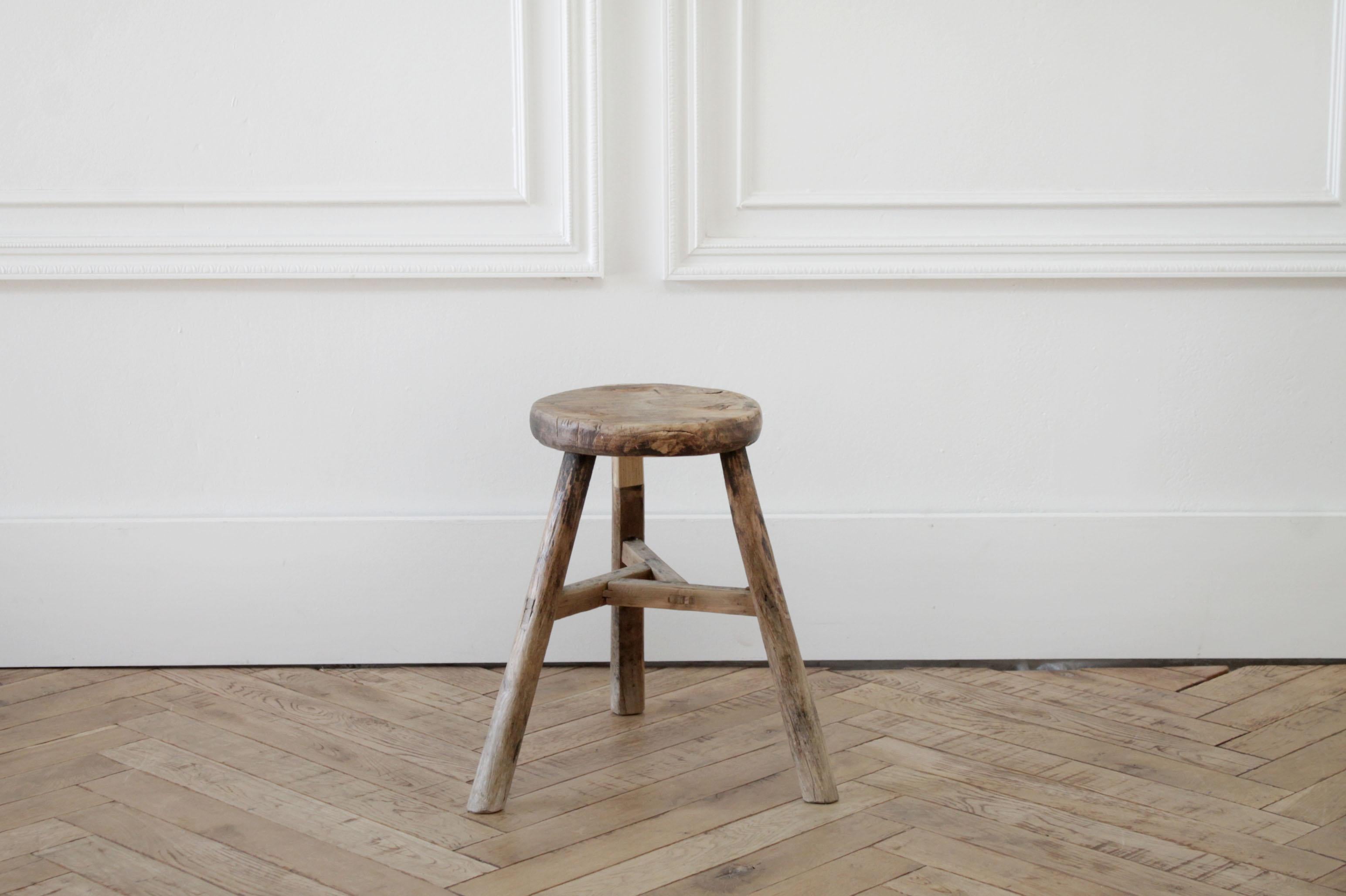 Petite antique wooden stool
Measures: 16