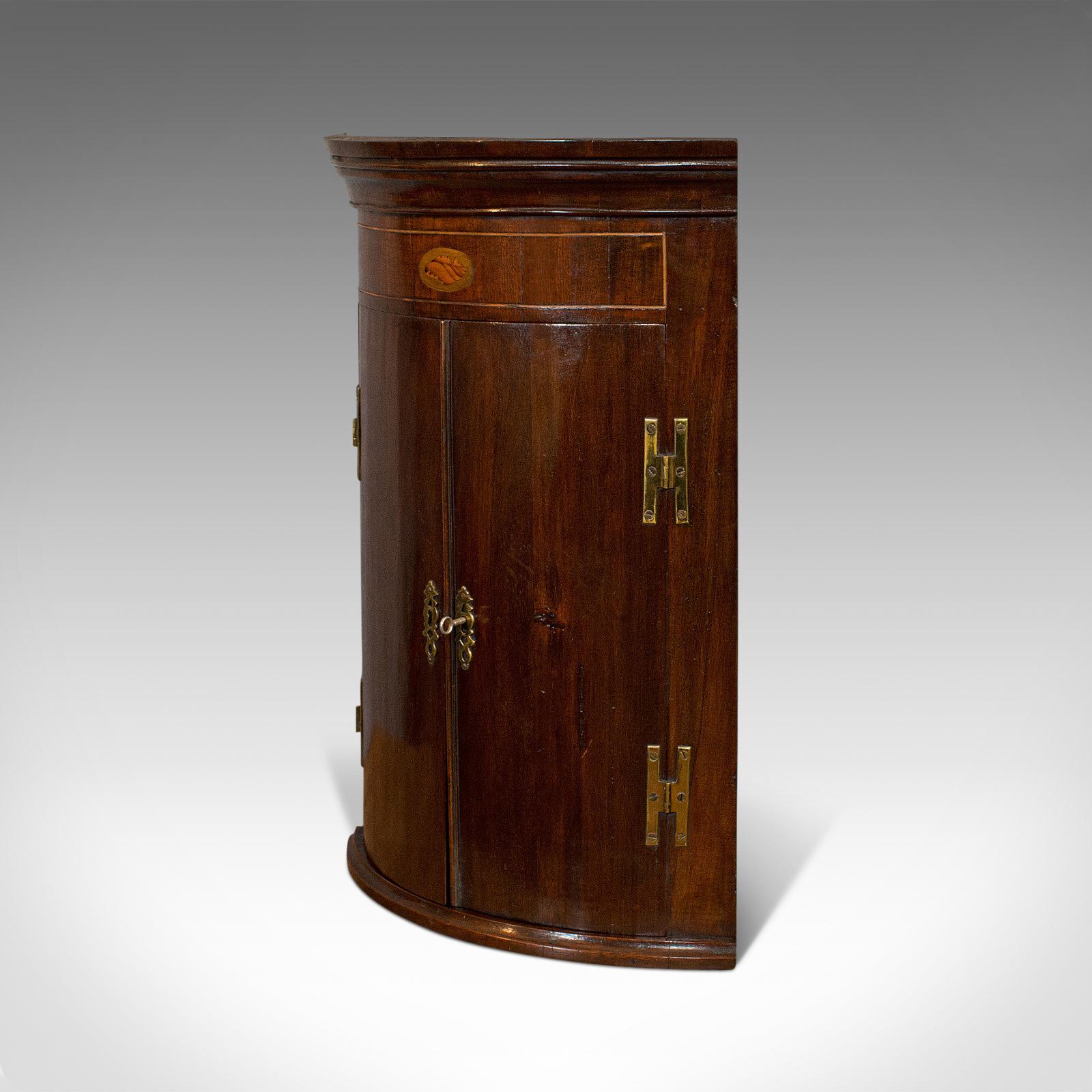 Petite Antique Corner Cabinet, English, Mahogany, Georgian Revival, Victorian In Good Condition In Hele, Devon, GB