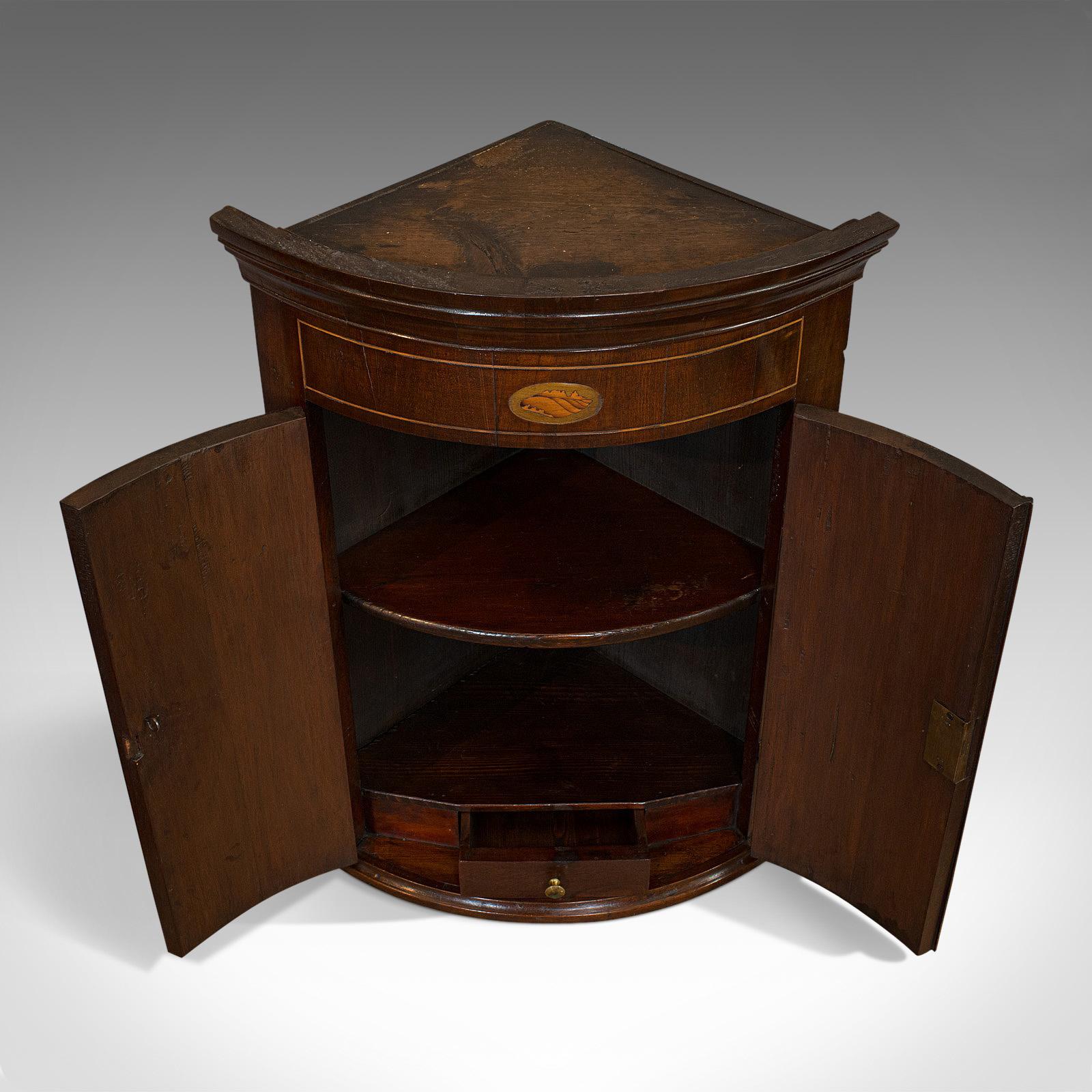 Petite Antique Corner Cabinet, English, Mahogany, Georgian Revival, Victorian 4