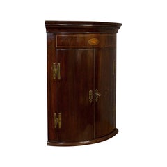 Petite Antique Corner Cabinet, English, Mahogany, Georgian Revival, Victorian