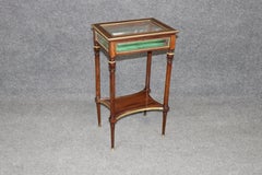 Petite Antique French Louis XVI style Bronze Mounted Table Vitrine