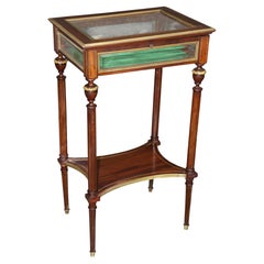 Petite Antique French Louis XVI style Bronze Mounted Table Vitrine