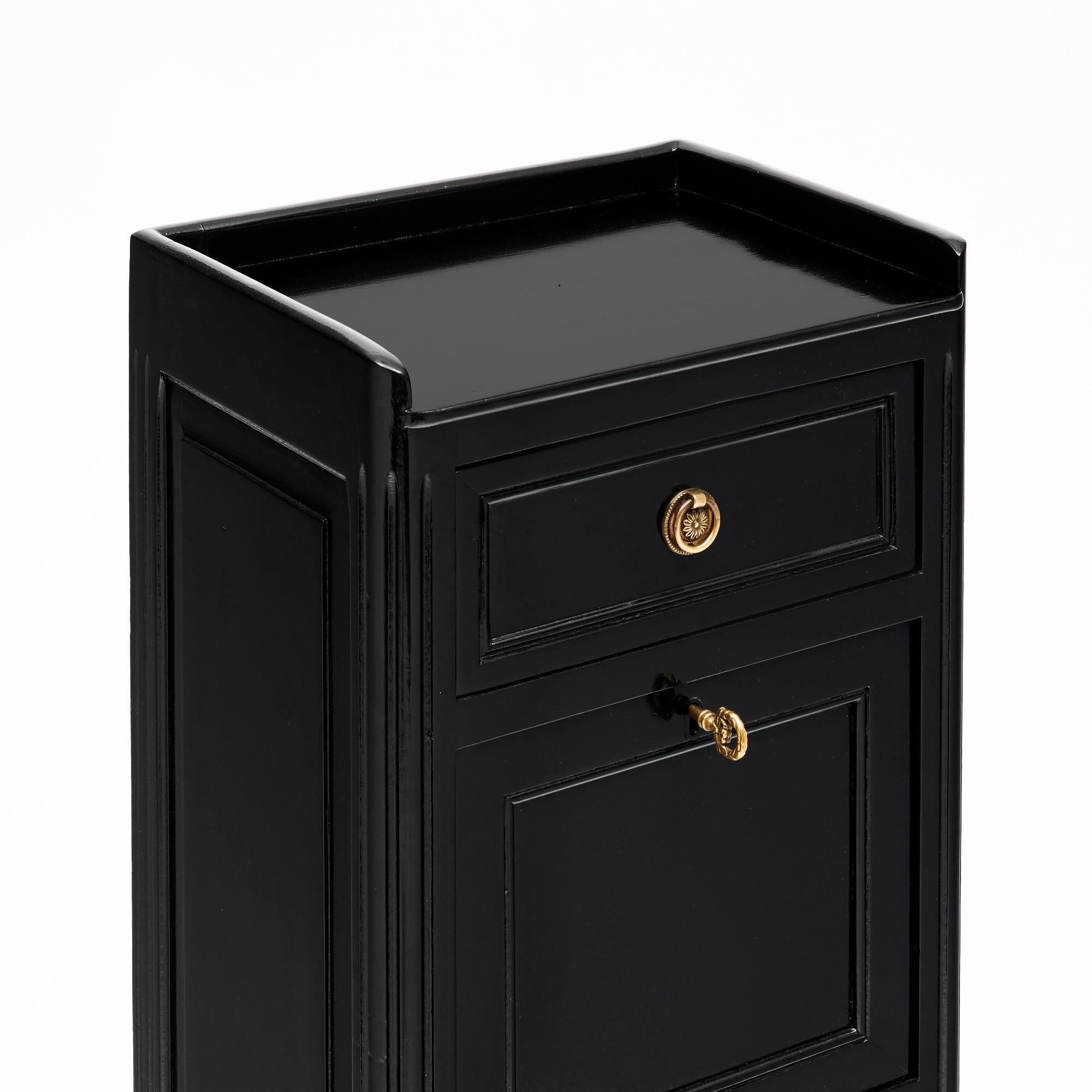Ebonized Petite Antique Louis XVI Secretaire For Sale