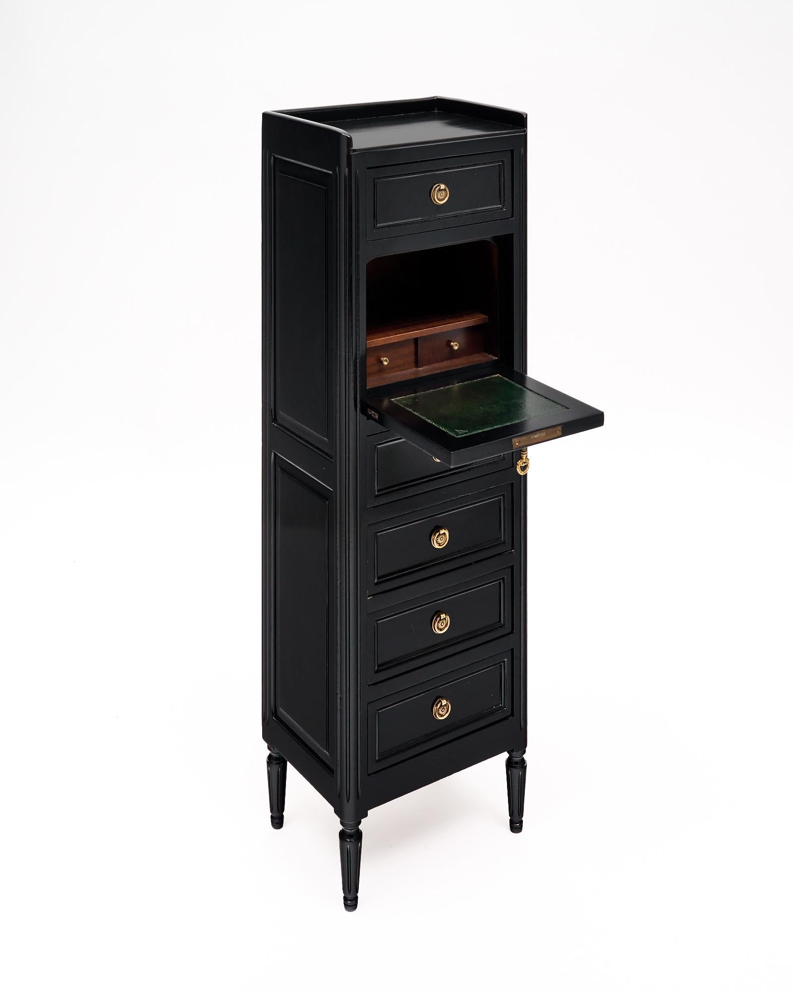 Petite Antique Louis XVI Secretaire In Good Condition For Sale In Austin, TX