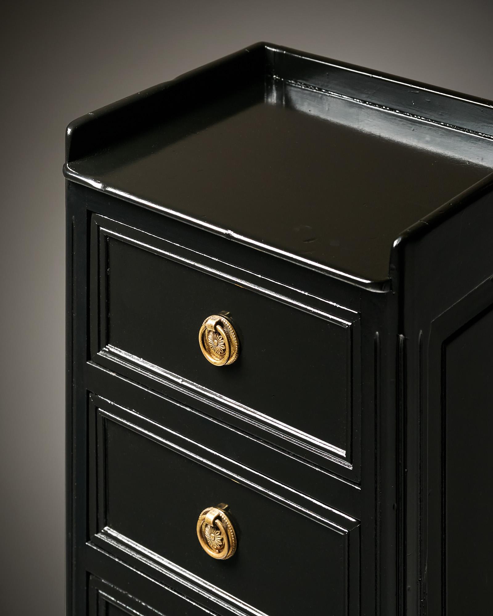 Ebanizzato Petite Antique Louis XVI Semainier in vendita