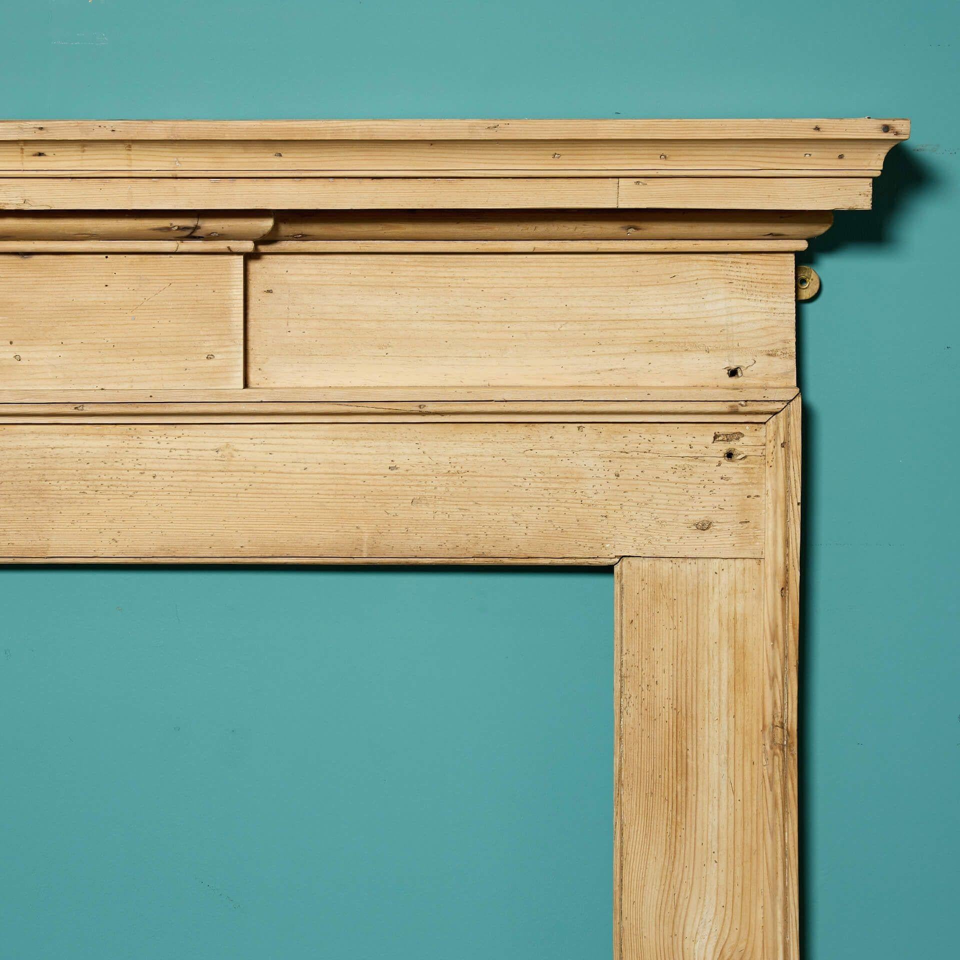 English Petite Antique Pine Fireplace For Sale