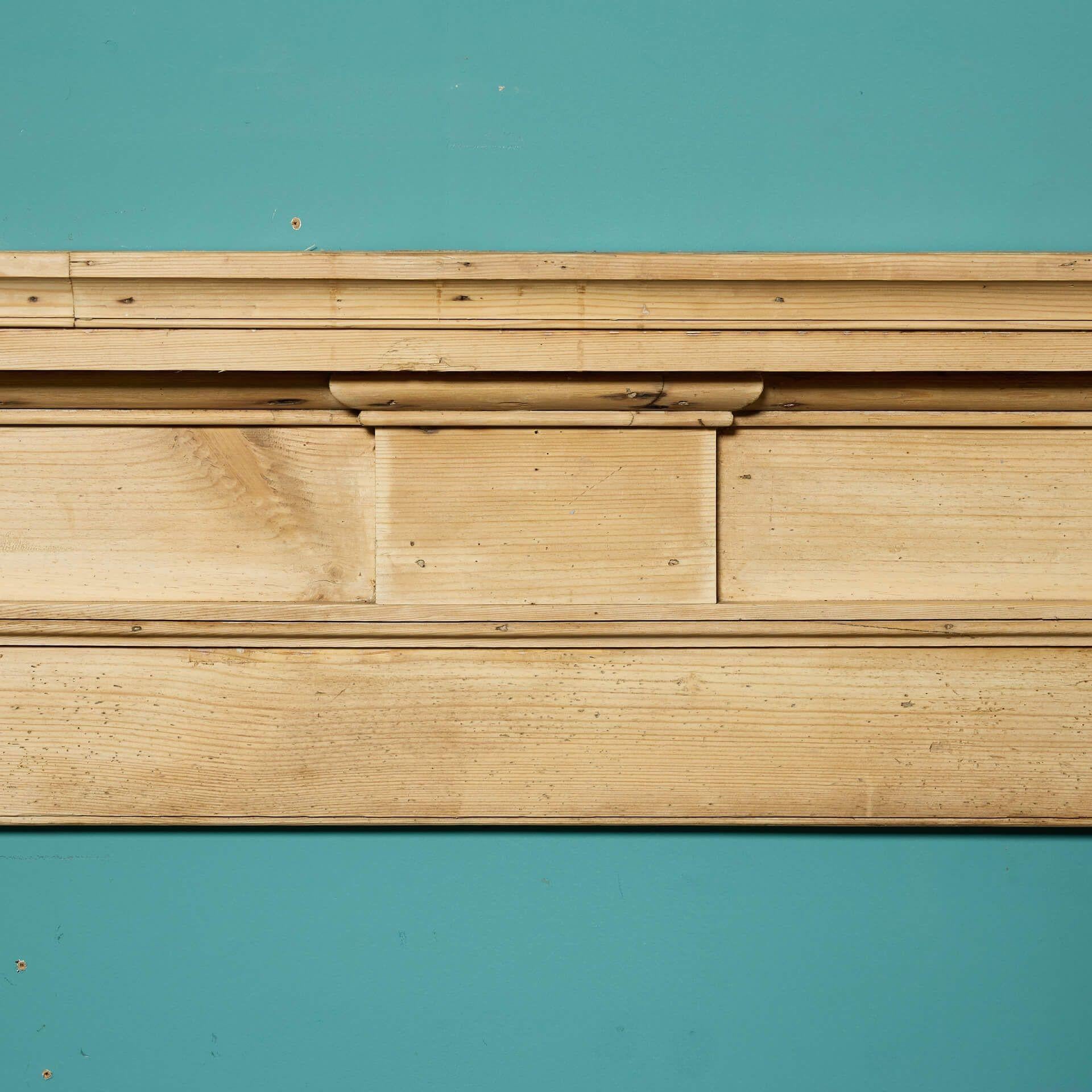 Petite Antique Pine Fireplace In Fair Condition For Sale In Wormelow, Herefordshire