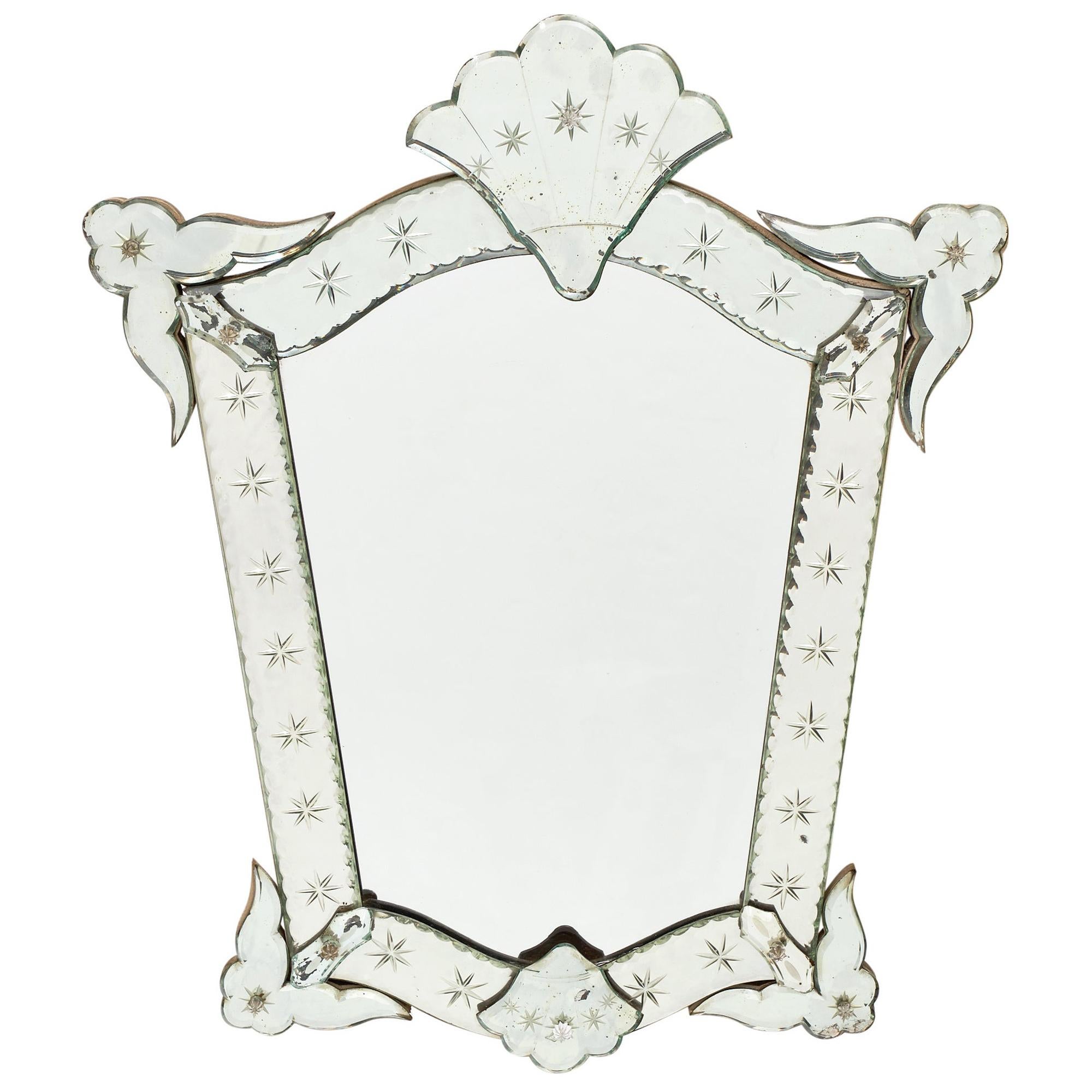 Petite Antique Venetian Mirror