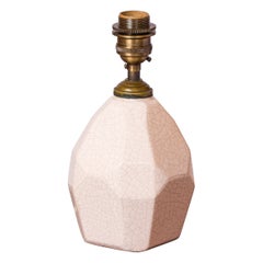 Petite Art Deco "Craquelé" Lampada da tavolo in terracotta smaltata - Francia anni '30