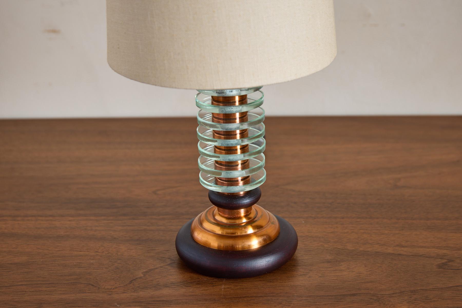 Pequeña lámpara de mesa Art Déco Seda en venta
