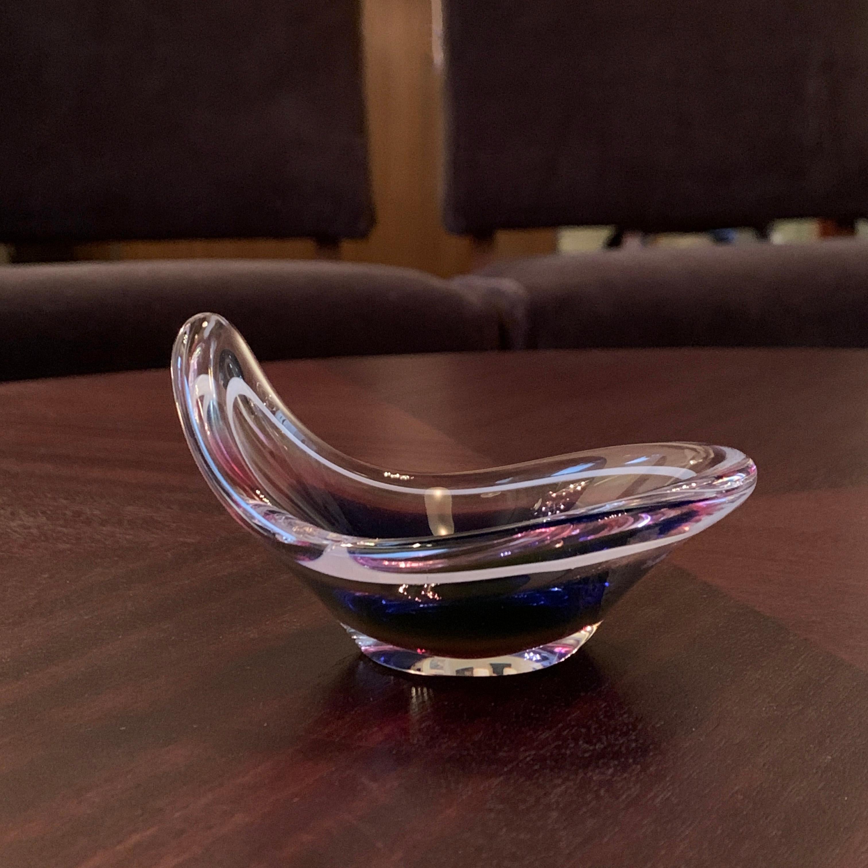 Purple-toned, petite, art glass 