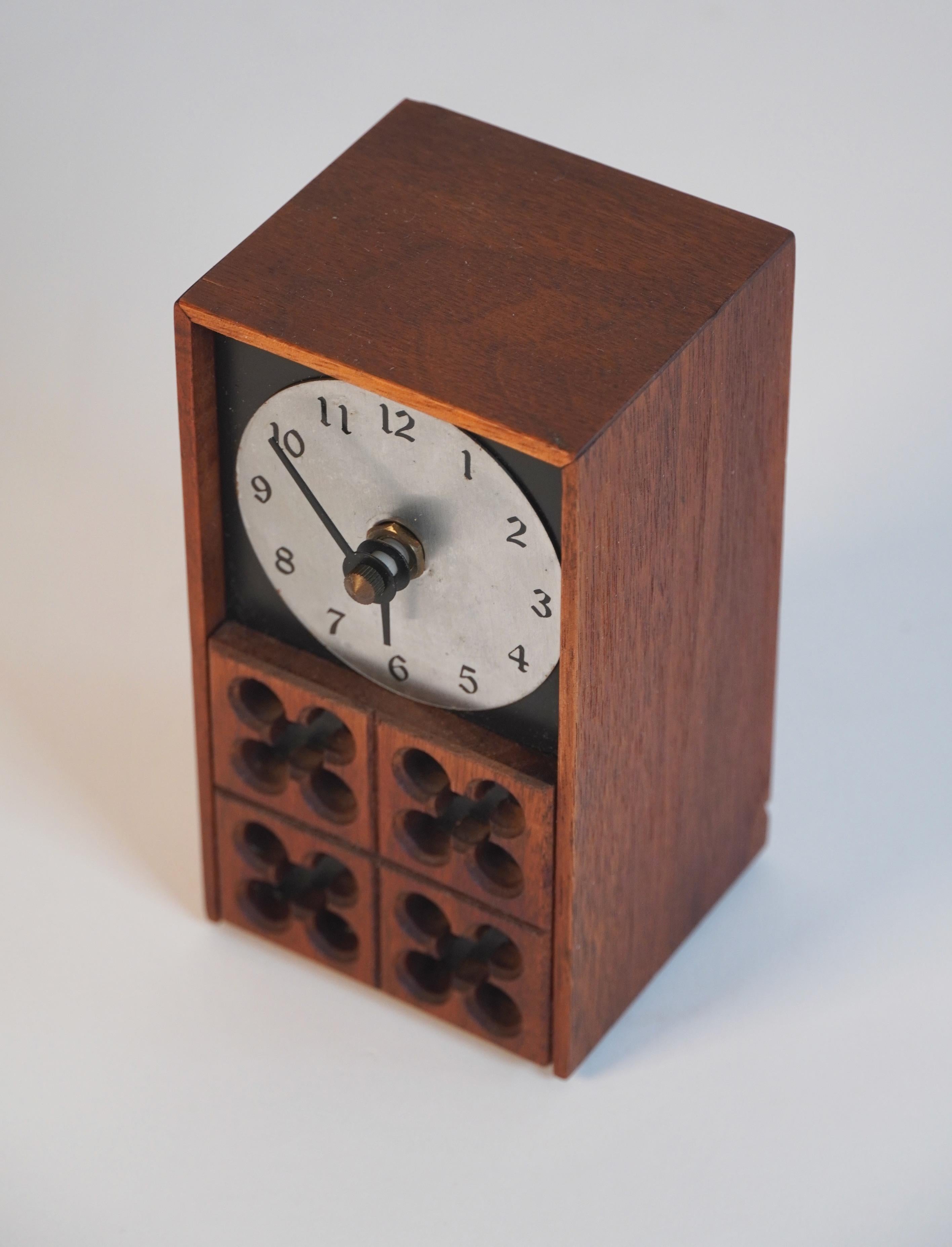 Mid-Century Modern Petite Arthur Umanoff Desk Clock for Howard Miller
