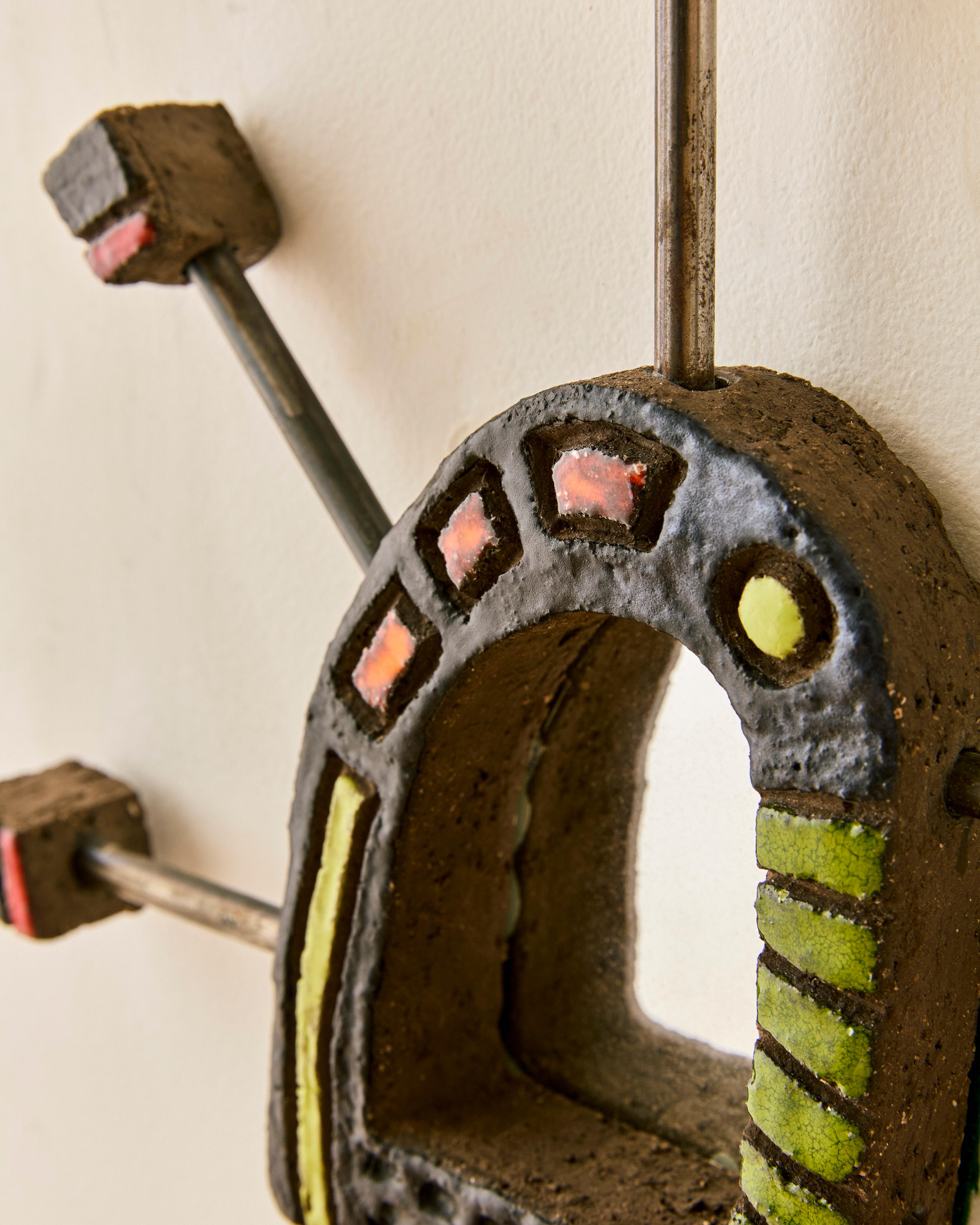 Verre Petite Artisan Miroir d'art populaire à pointes en vente