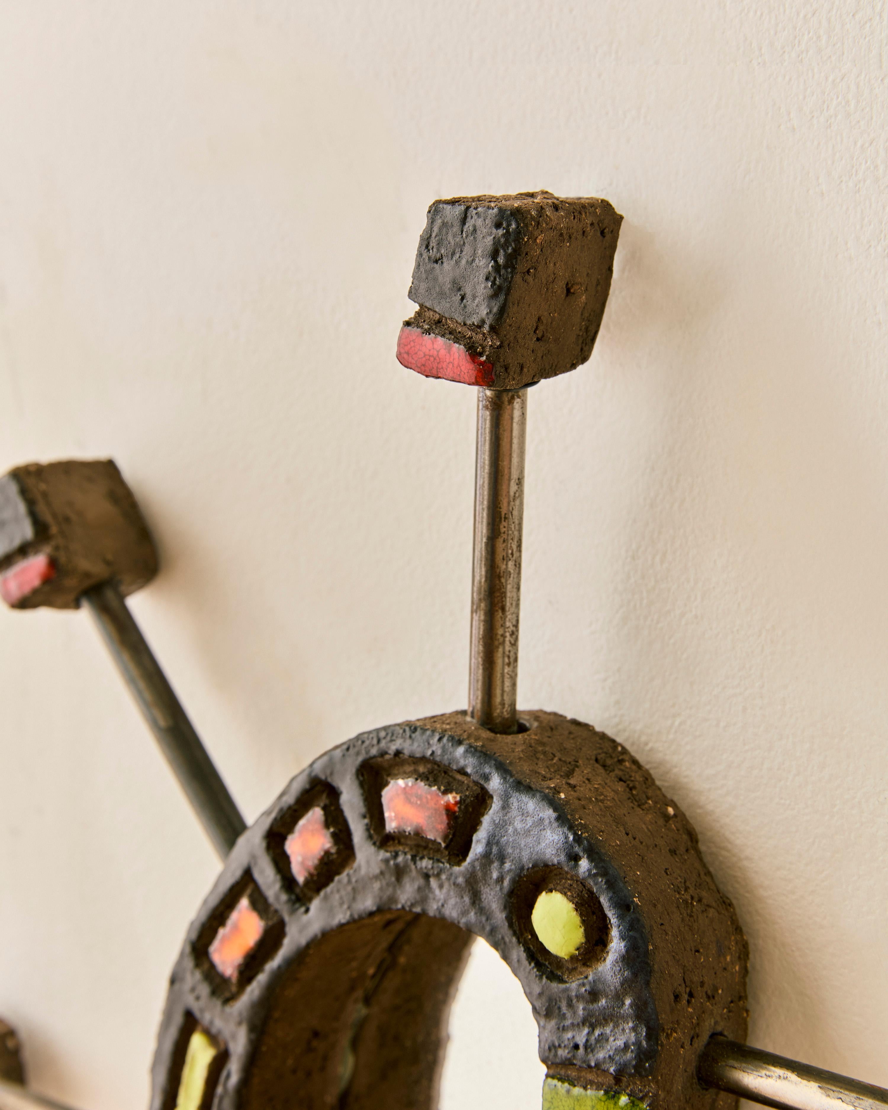 Petite Artisan Miroir d'art populaire à pointes en vente 1