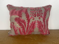 Petite Fortuny Decorative Pillow, Cotton & Silk, Venetian Floral Motif