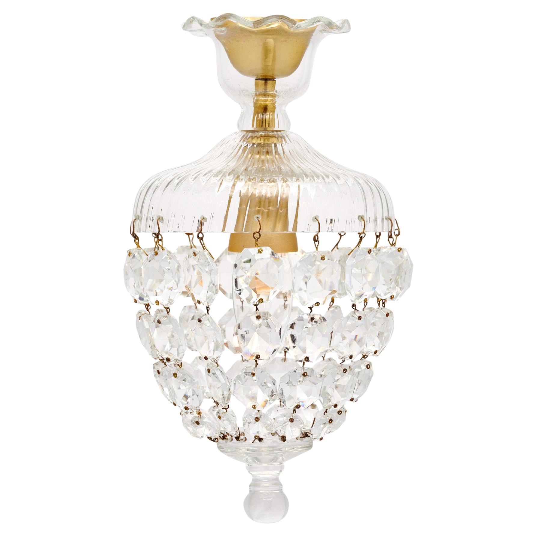 Lampadario a campana Petite Baccarat in vendita