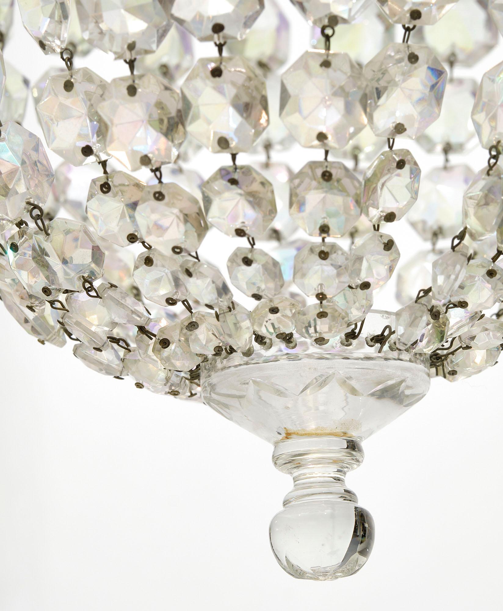 Petite Baccarat Chandelier In Good Condition In Austin, TX