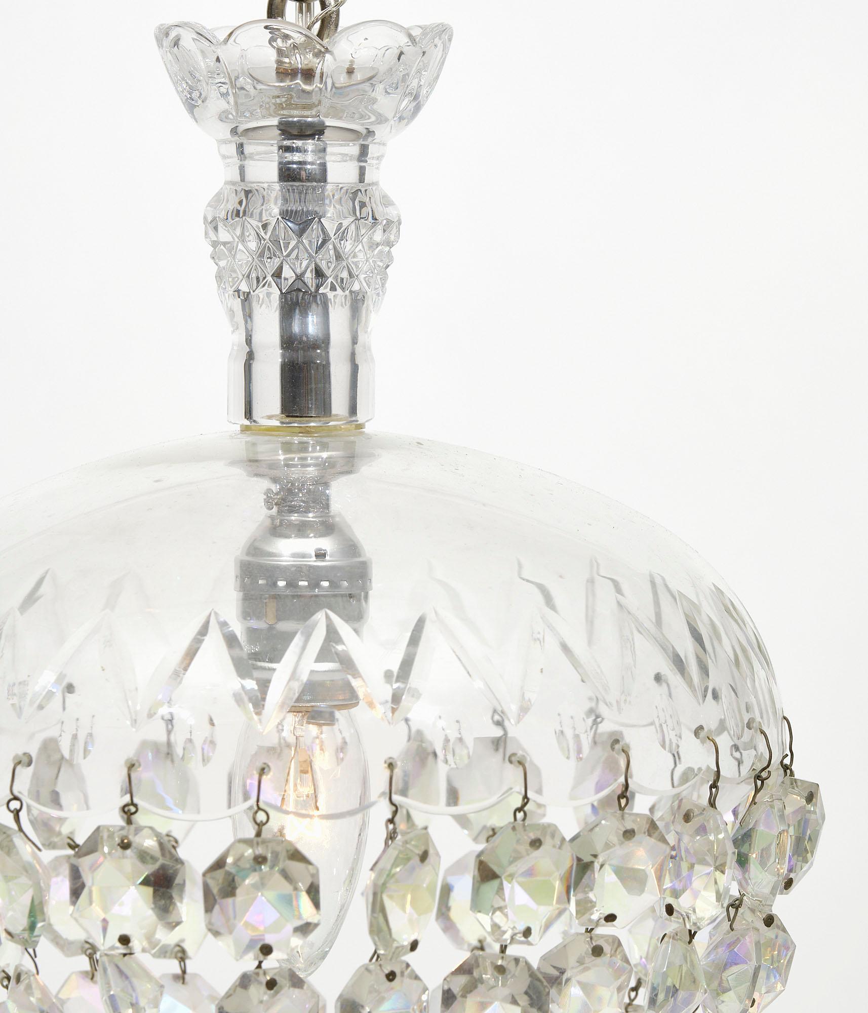 Early 20th Century Petite Baccarat Chandelier