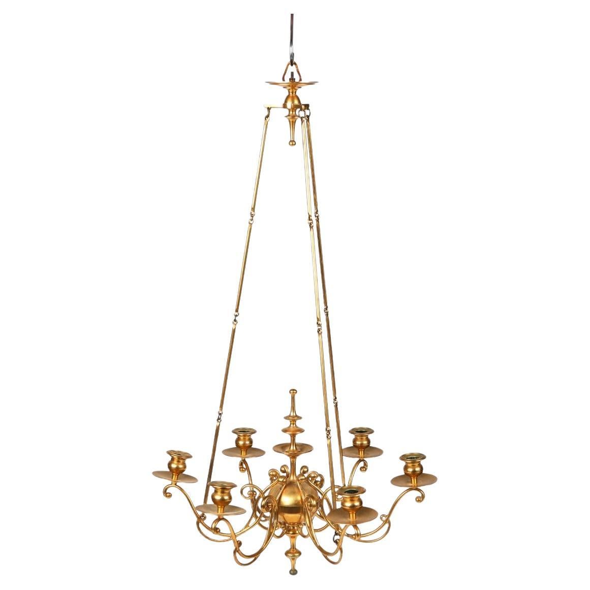 Petit lustre de style baroque, attribué à Skultuna, Suède