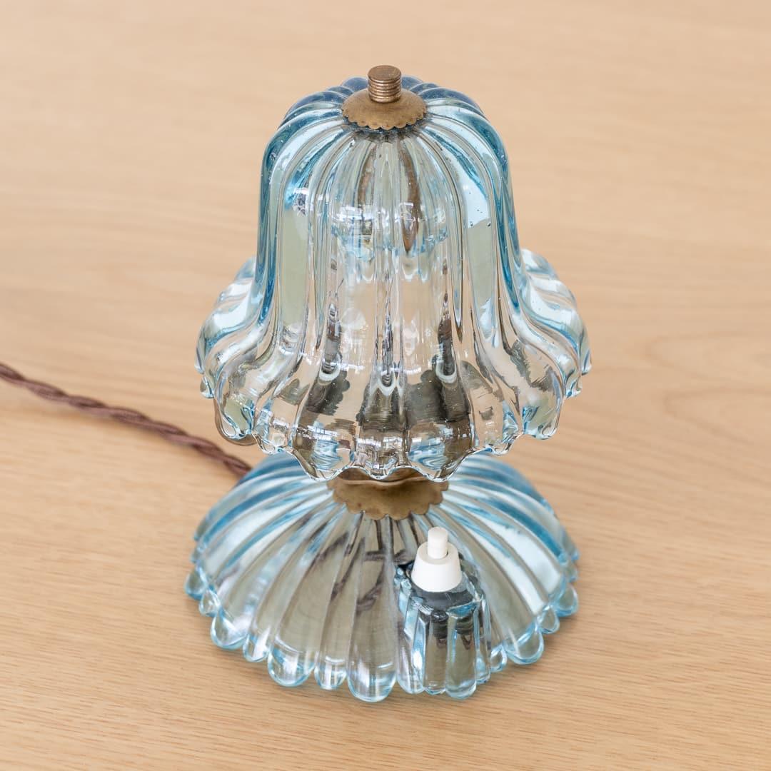 Petite Barovier Glass and Brass Lamp For Sale 7