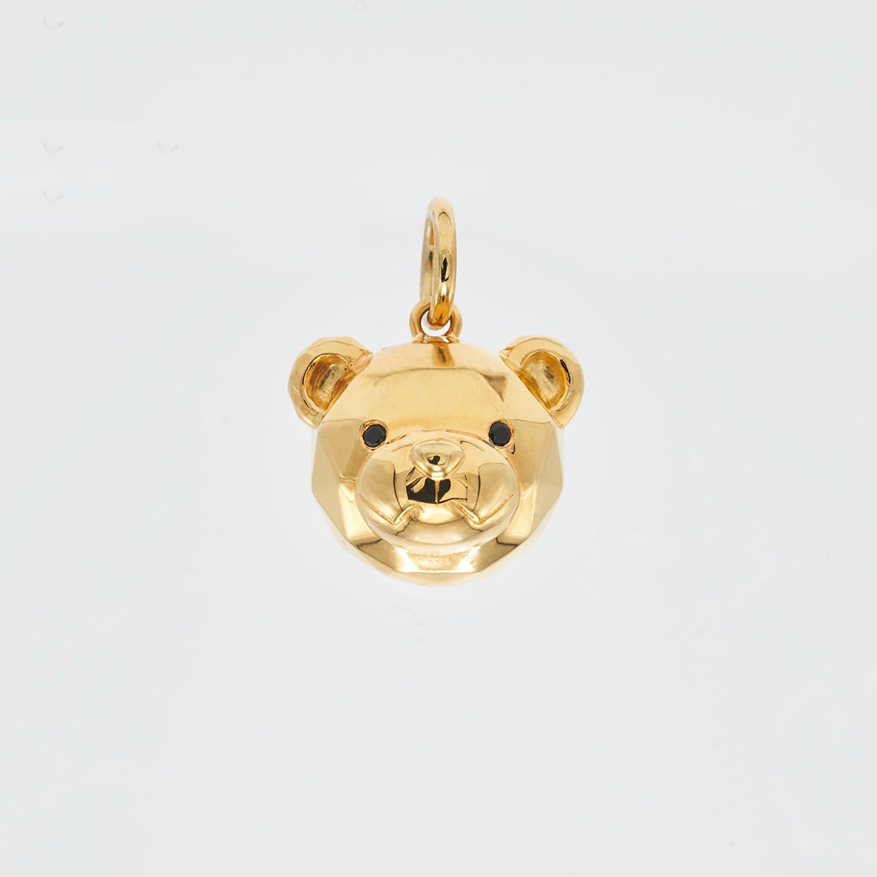 Round Cut Petite Bear Pendant For Sale