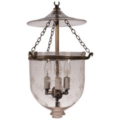 Petite Bell Jar Lantern with Etching