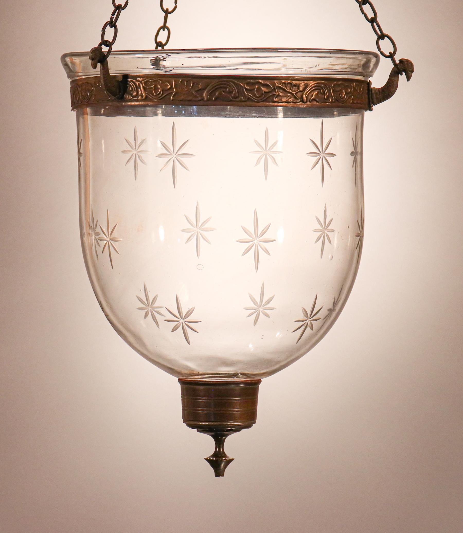 Petite Bell Jar Lantern with Star Etching 3